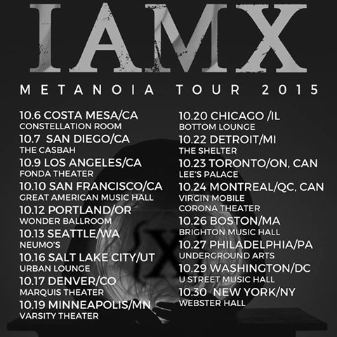 IAMX - Metanoia Tour 2015 - poster