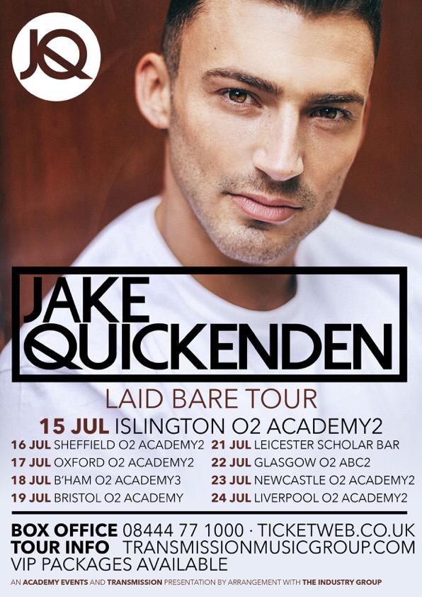Jake Quickenden - Laid Bare Tour - poster