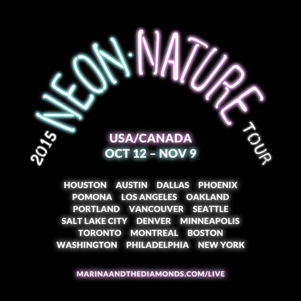 Marina and the Diamonds - Neon Nature Tour - poster