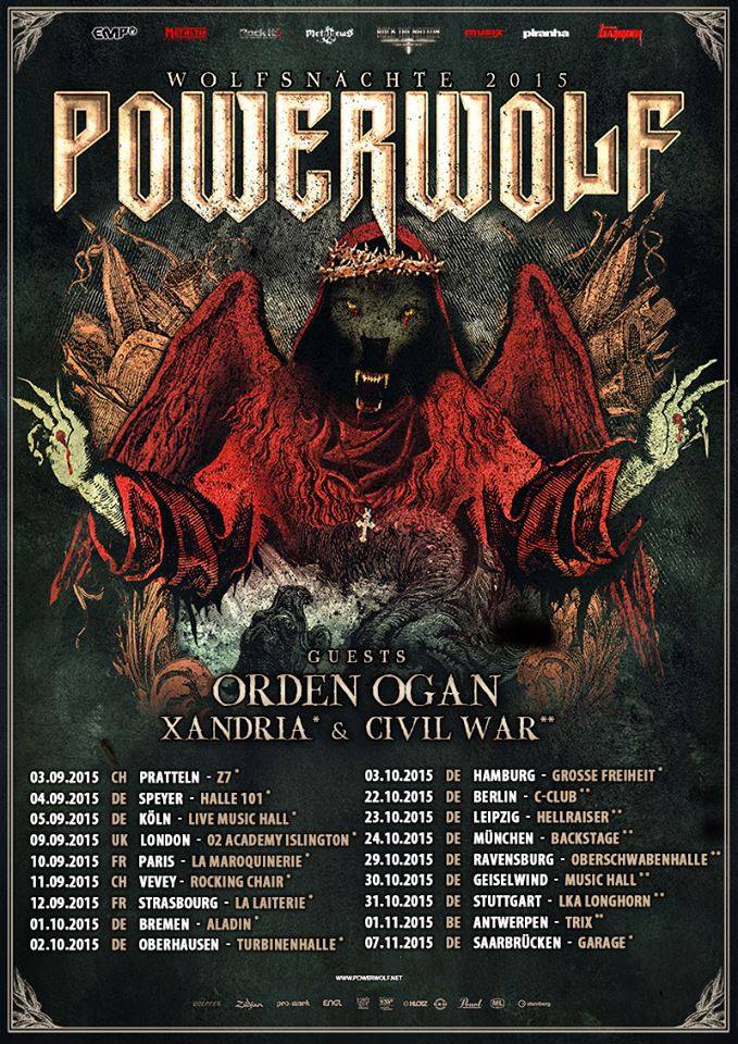 Powerwolf Europe Tour