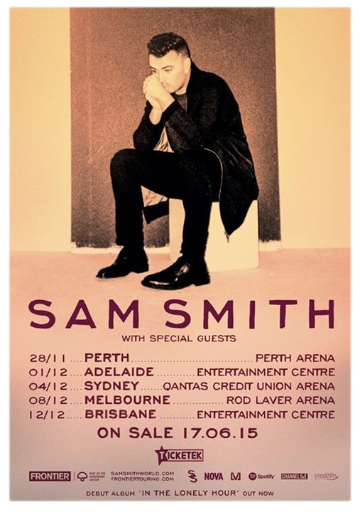 Sam Smith - 2015 Australian Tour Poster
