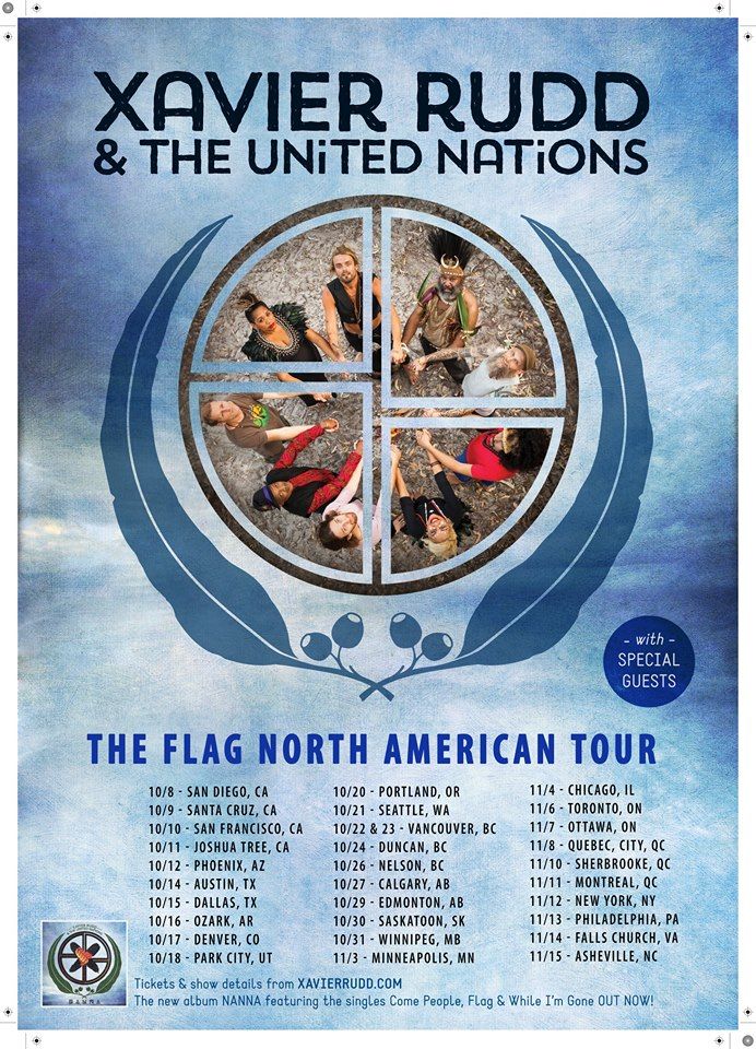 Xavier Rudd & The United Nations - The Flag North American Tour - poster