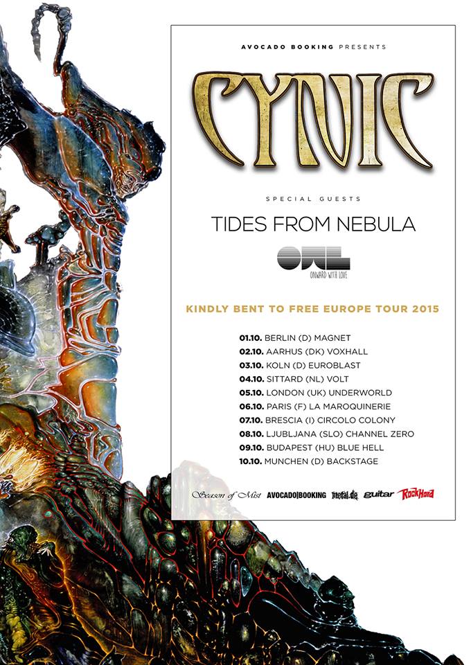 Cynic - Fall European Tour 2015 - poster