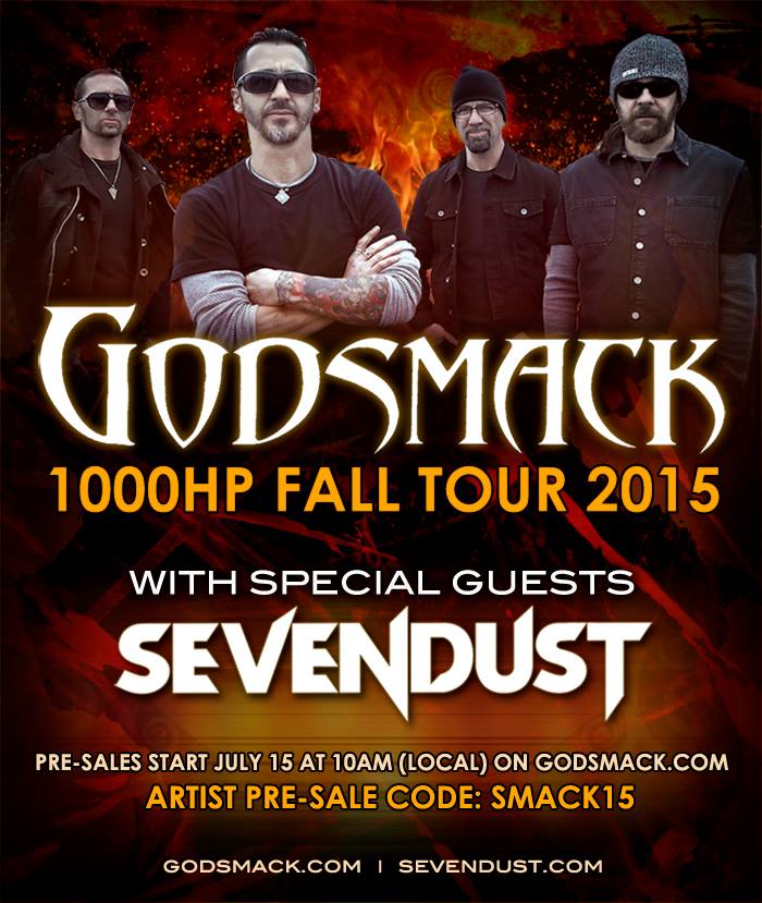 Godsmack - 1000HP Fall Tour 2015 - poster