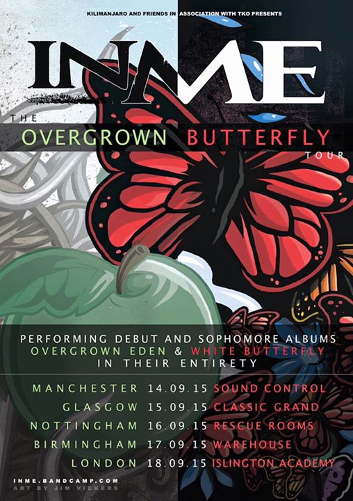 InMe - The Overgrown Butterfly UK Tour - 2015 Tour Poster
