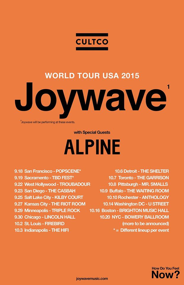 Joywave - North American Tour 2015 - poster