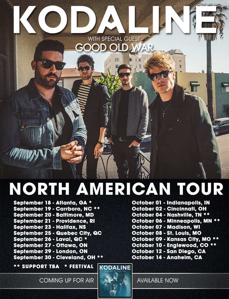 Kodaline-North-American-Tour-poster