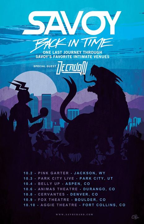 Savoy - The Back In Time U.S. Tour - 2015 Tour Poster
