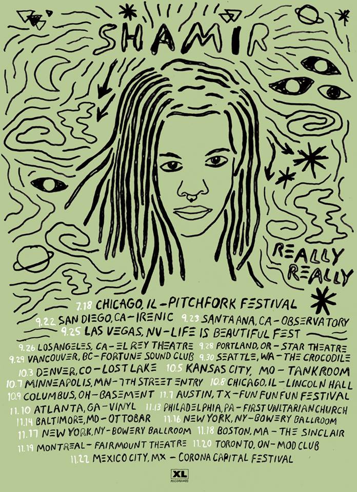 Shamir - Fall North American Tour 2015 - poster