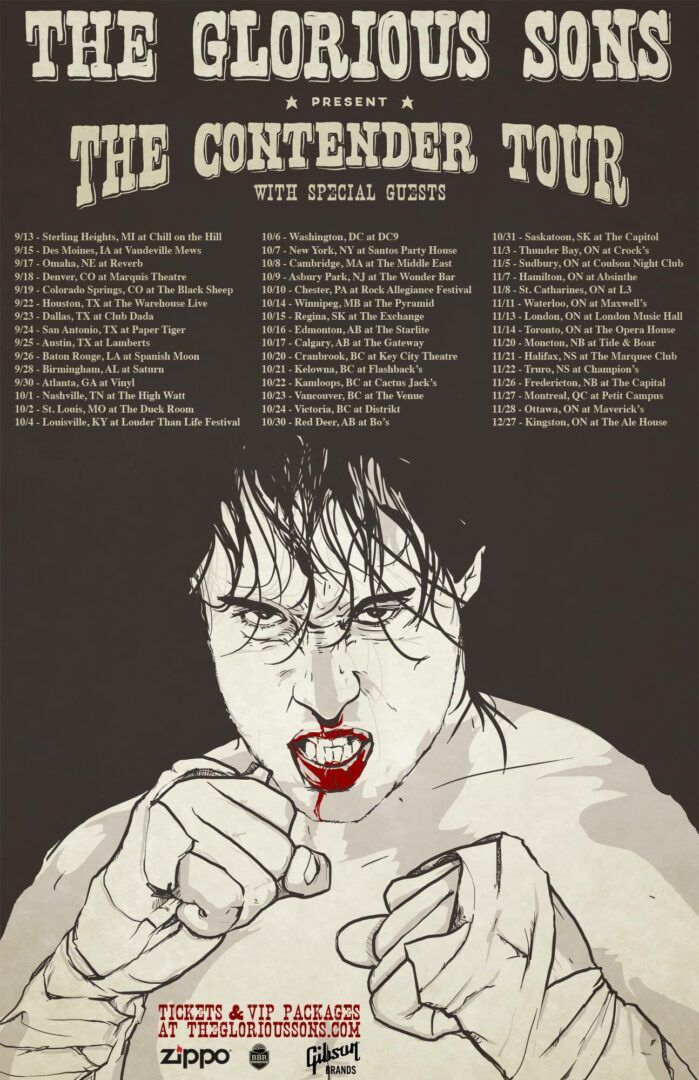 The Glorious Sons - The Contender Tour - Poster