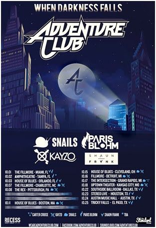 Adventure Club - When Darkness Falls U.S. Tour - 2015 Tour Poster