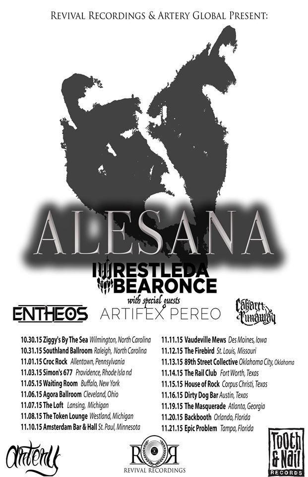 Alesana - Headlining Fall U.S. Tour 2015 - poster
