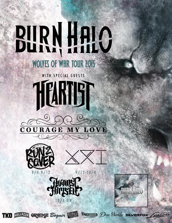 Burn Halo - Wolves Of War Tour 2015 - poster