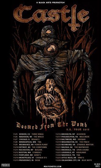 Castle - Doomed From the Womb North American Tour - 2015 Tour Poster