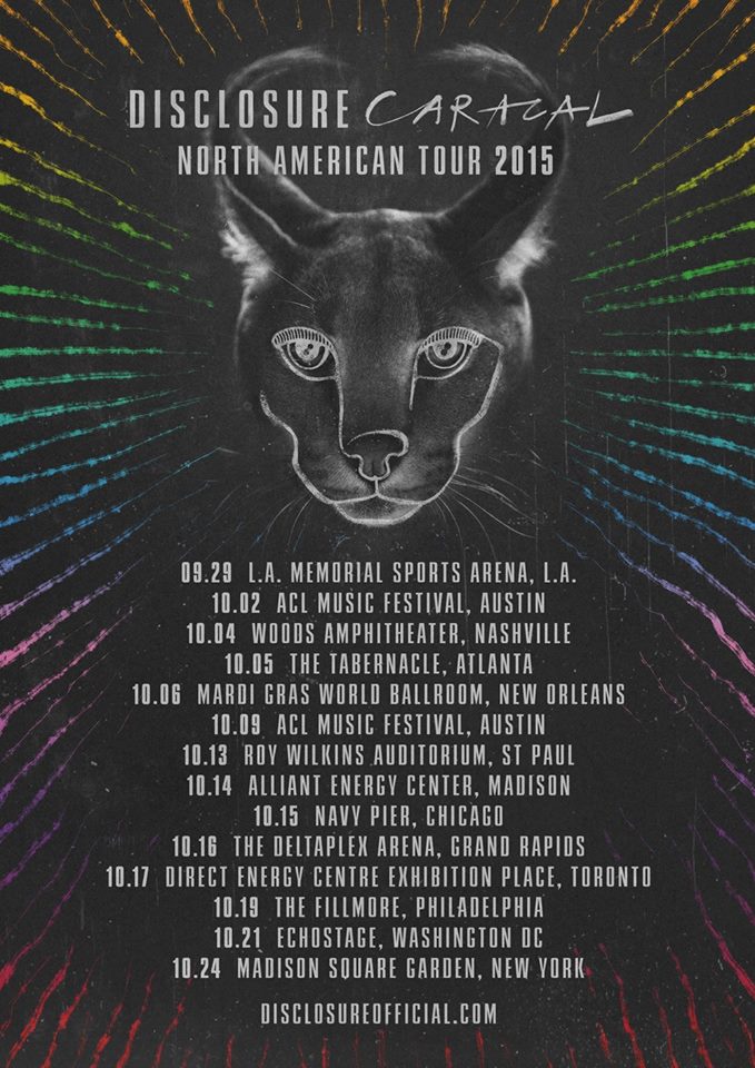 Disclosure - North American Tour Fall 2015 - poster