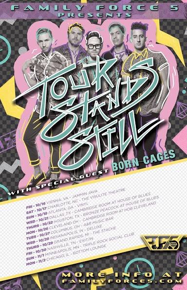Family Force 5 - Tour Stands Still 2015 - poster