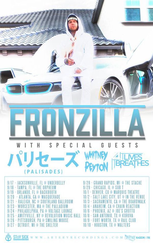 Fronzilla - Fall U.S. Tour - 2015 Tour Poster