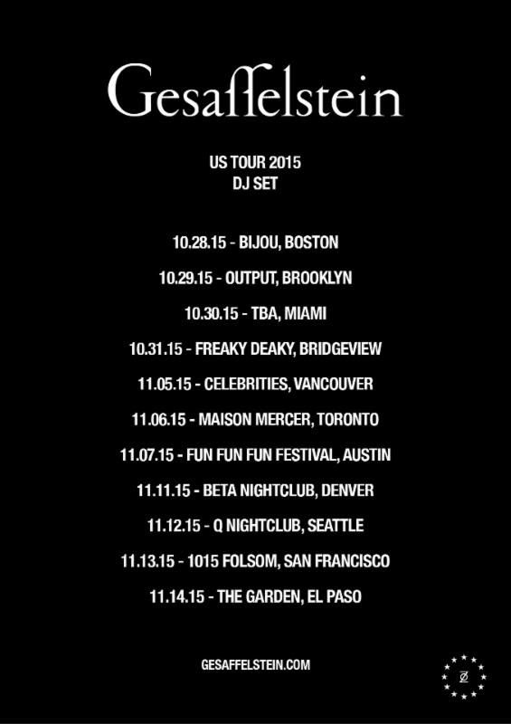 Gesaffelstein - U.S. DJ Tour 2015 - poster