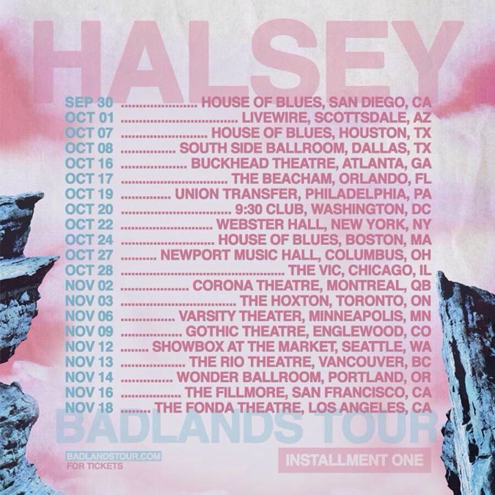 Halsey-Bad-Lines-Tour-poster