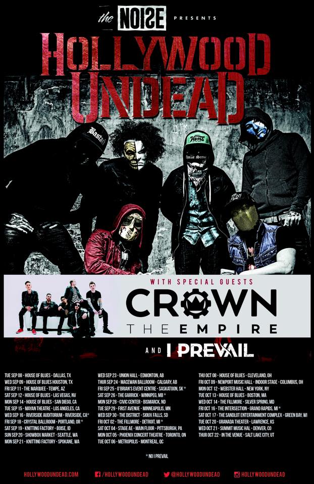 Hollywood Undead - North American Fall Tour 2015 - poster