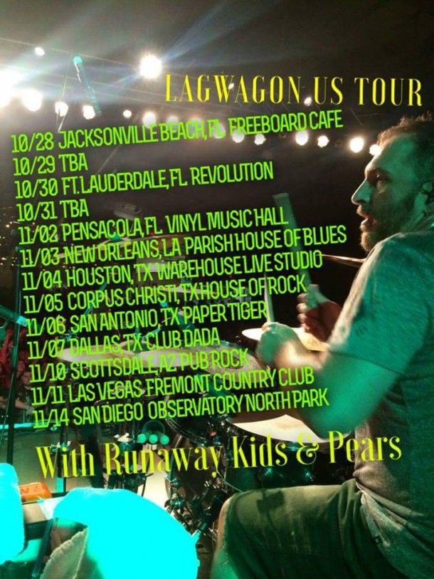 Lagwagon - U.S. Headlining Fall Tour 2015 - poster