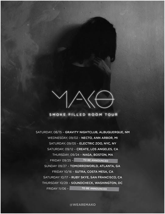 Mako - Smoke Filled Room 2015 Tour - poster