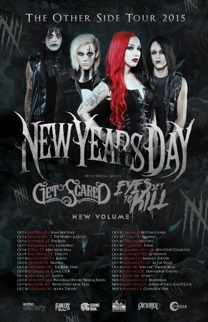 New Years Day - The Other Side Tour - poster