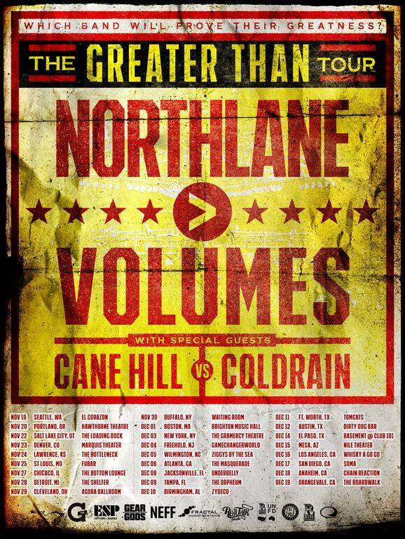 Northlane - The Greater Than Tour With Volumes - poster