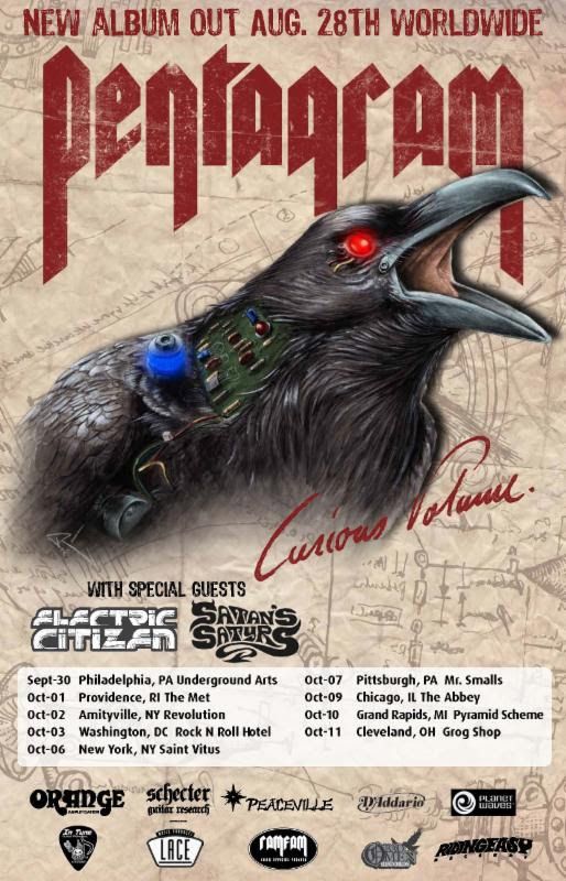 Pentagram - Headlining U.S. Fall Tour 2015 - poster