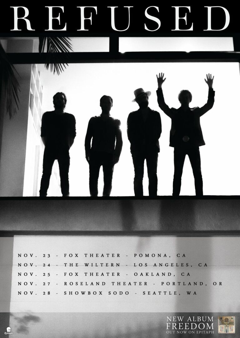 Refused - West Coast tour - 2015 tour poster
