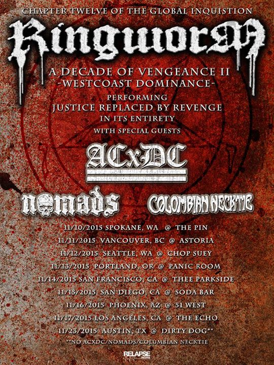 Ringworm -  A Decade of Vengeance II West Coast Dominance - poster