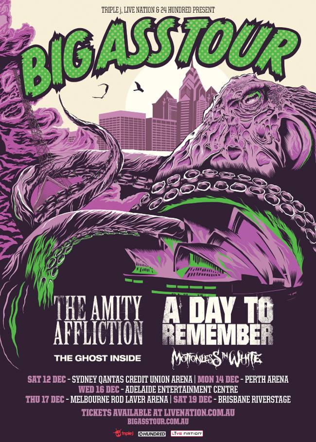 The Amity Afflition - Big Ass Tour With A Day To Remember - poster