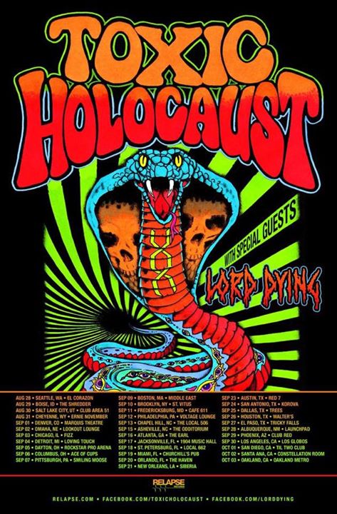 Toxic Holocaust - Headlining U.S. Fall Tour 2015 - poster