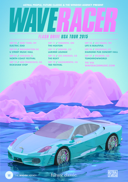 Wave Racer - Flash Drive USA Tour 2015 - Poster