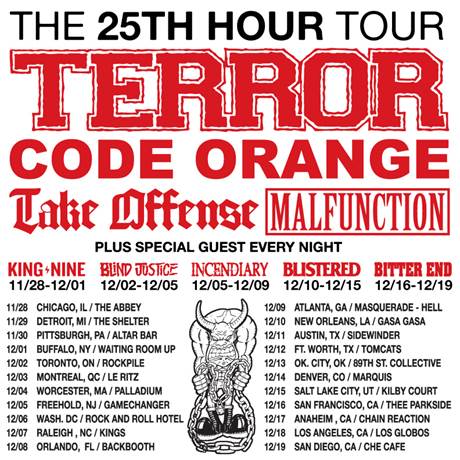 Terror - 25th Hour Tour - 2015 Tour Poster
