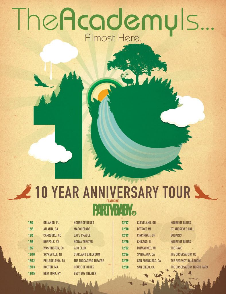 The Academy Is... - Almost Here 10 Year Anniversary Tour - poster