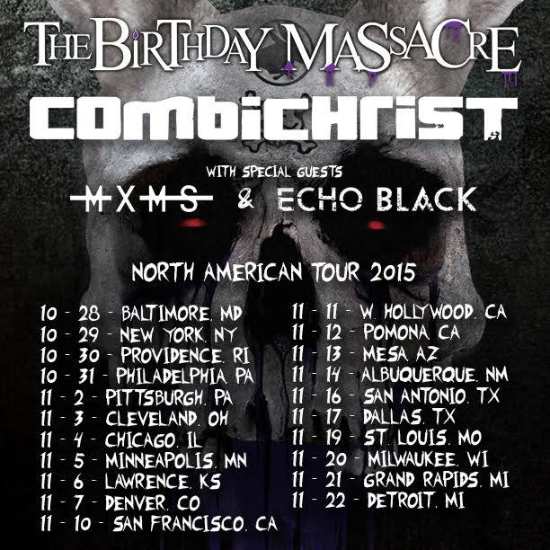 The Birthday Massacre - Fall U.S. Tour - 2015 Tour Poster