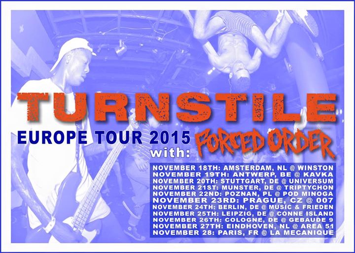 Turnstile - November European Tour - 2015 Tour Poster