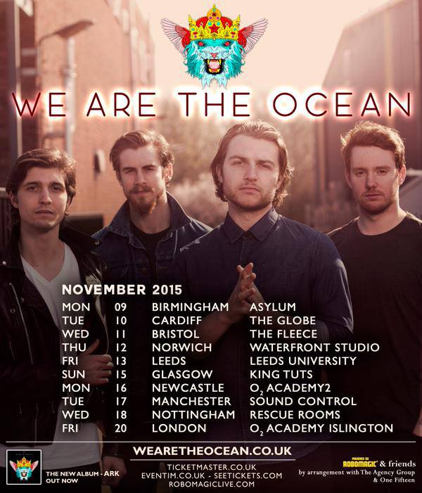 We Are The Ocean - UK November Tour 2015 - poster