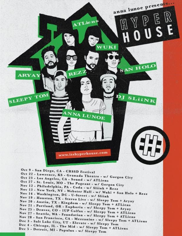 Anna Lunoe - Hyperhouse Tour - 2015 Tour Poster