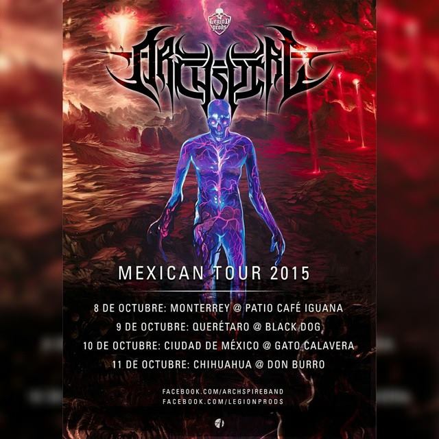 Archspire - Mexico Tour - 2015 Tour Dates