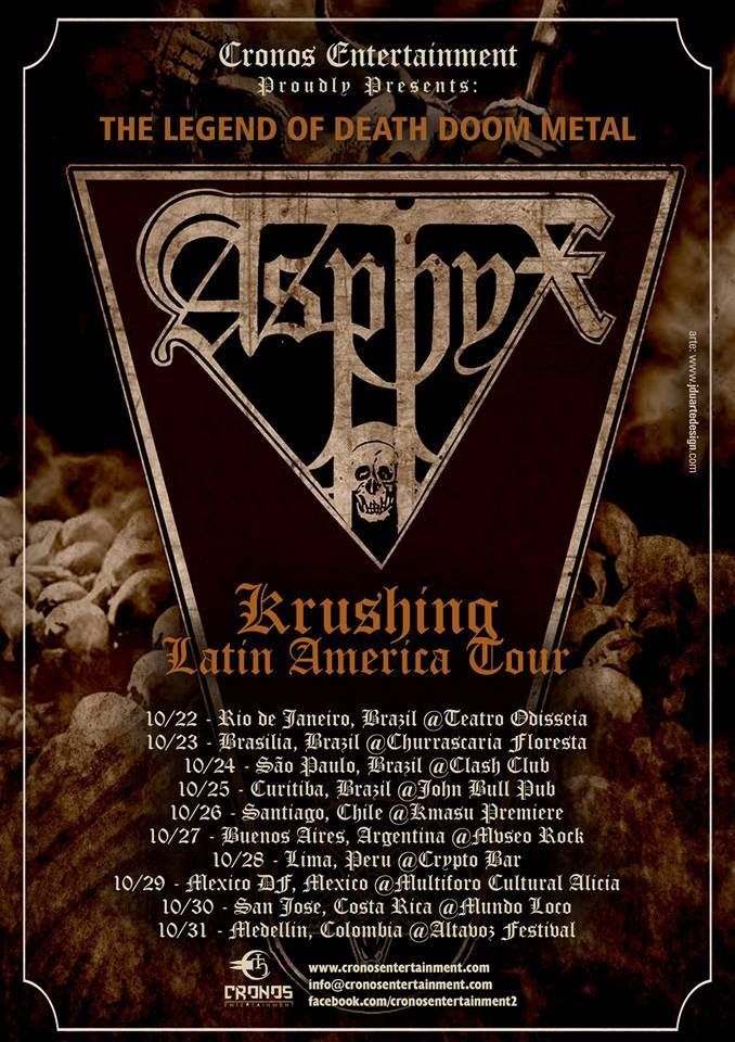 Asphyx - 2015 South American Tour - poster