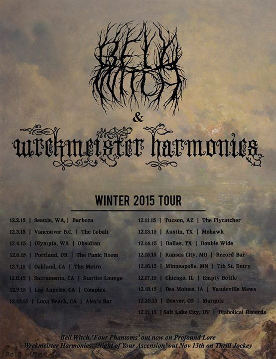 Bell Witch - Winter 2015 North American Tour - poster