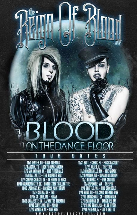 Blood On The Dance Floor - Reign of Blood Tour - 2015 Tour Poster
