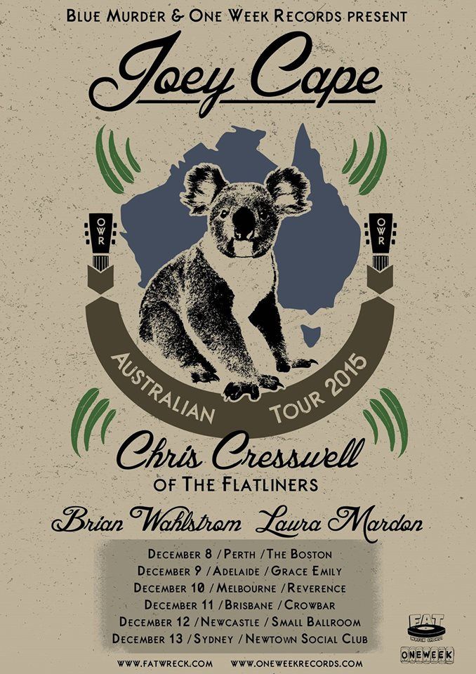 Joey Cape - 2015 Australian Tour - poster