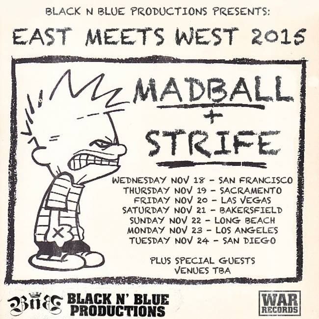 Madball - East Meets West 2015 - 2015 Tour Poster