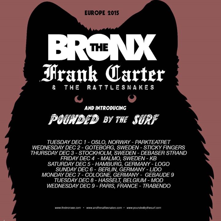 The Bronx - European December Tour 2015 - poster