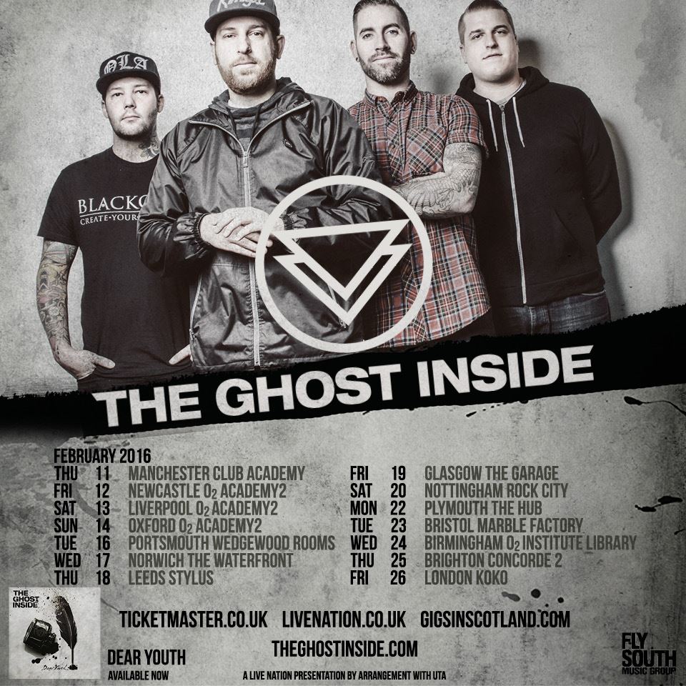 The Ghost Inside - UK Tour - poster
