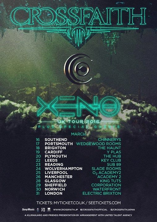 Crossfaith - Xeno Headline Tour - poster