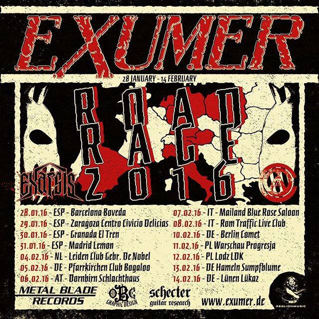 Exumer - 2016 European Tour